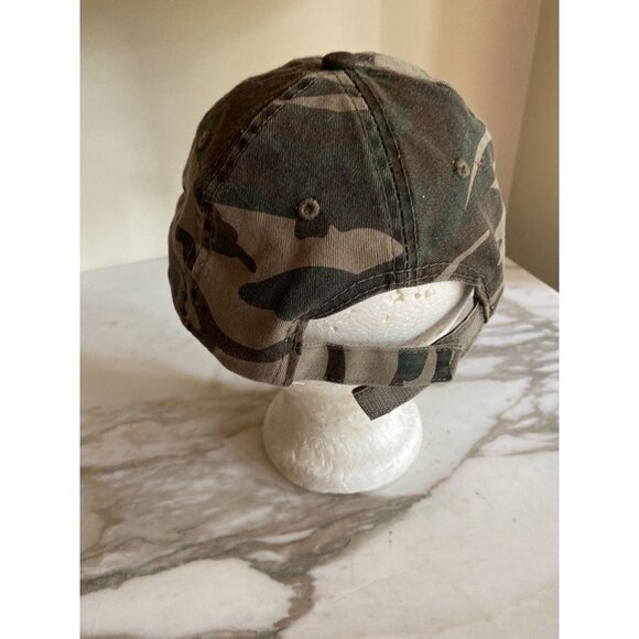 Camo Distressed New Mexico Embroidered Adjustable Baseball Cap Bear Design - Picture 3 of 6